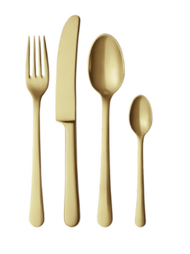 Georg Jensen stalo įrankių komplektas „Copenhagen“ Matte Gold, 4 dalių paveikslėlis