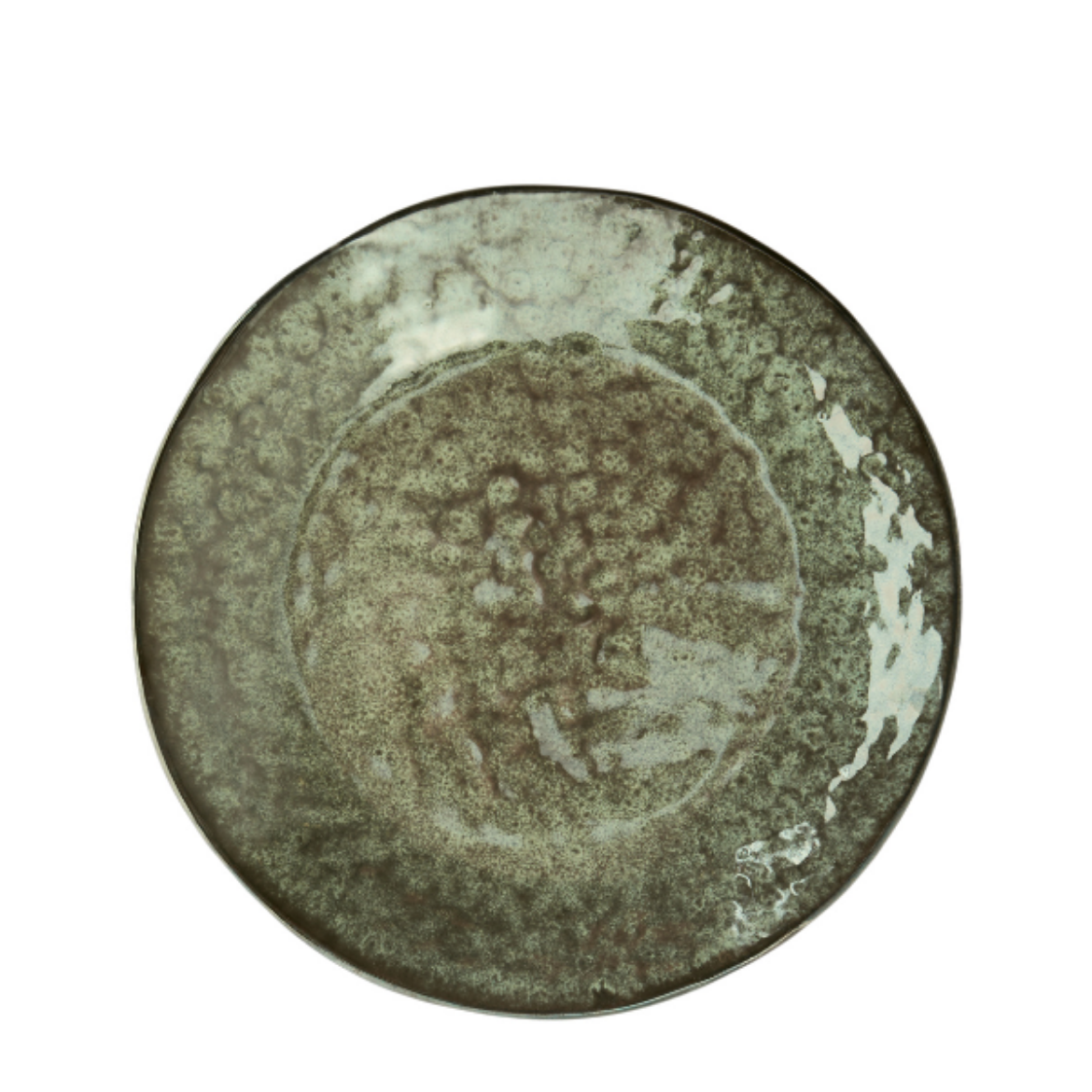 Akmens masės lėkštė, sp. žaliai rusva, 275 mm paveikslėlis